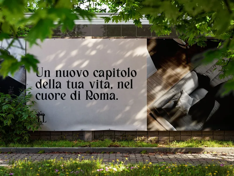 Affissione pubblicitaria di un progetto immobiliare